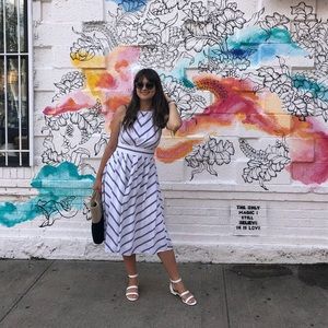 Ann Taylor White midi Dress